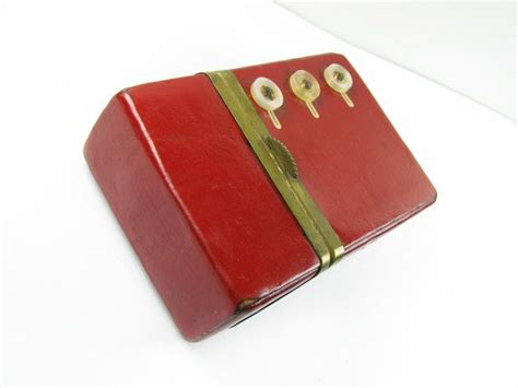 VINTAGE HERMES PARIS RED LEATHER CIGARETTE CASE